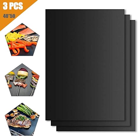 Amazon バーベキューグリルマット qシート qグリルマット3枚セット 超耐熱260 軽量 繰り返す使える q網 鉄板用 オーブン 電子レンジにも適用 Luerme 3枚セット 50x40cm ツールセット オンライン通販