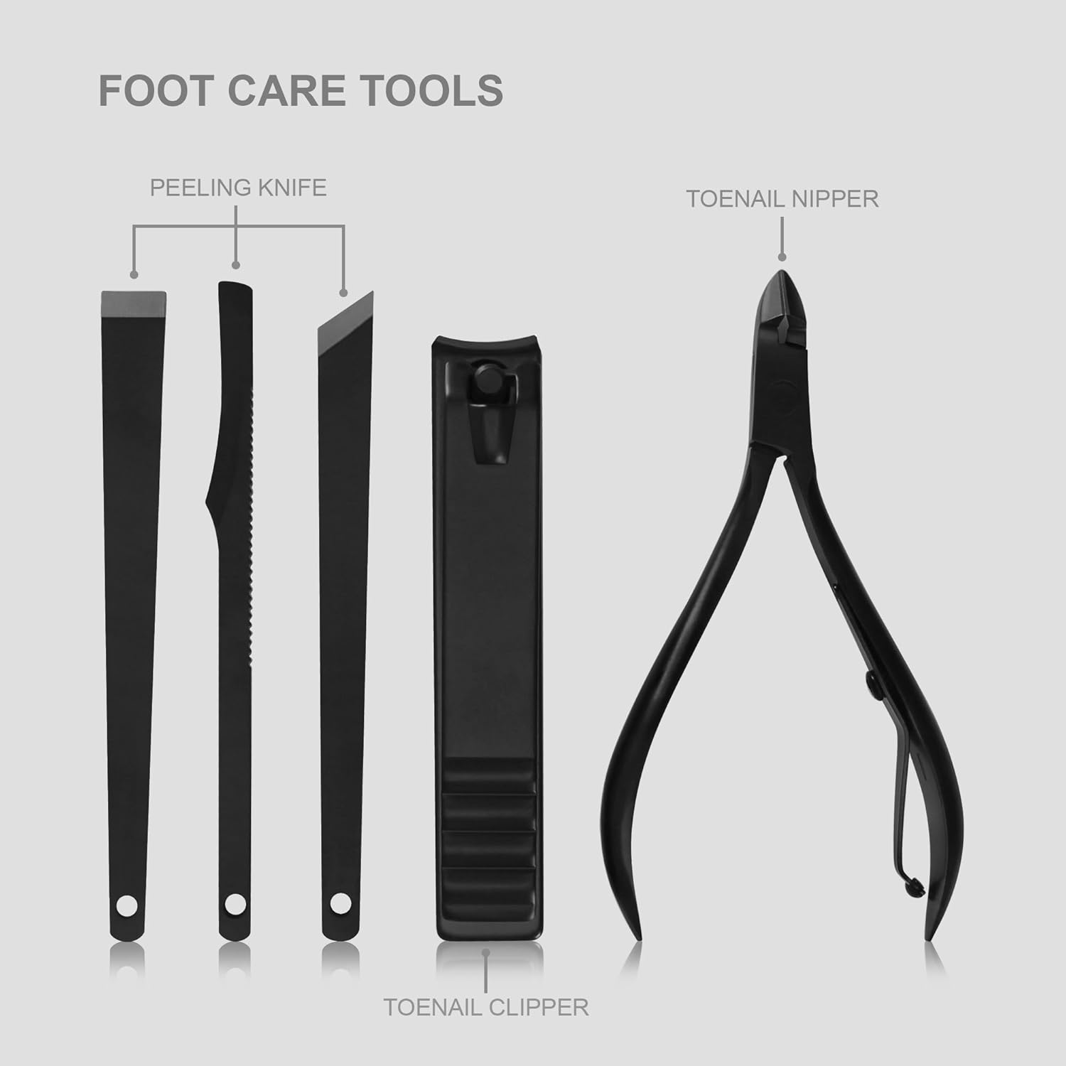 15-Piece Manicure Set for Women Men Nail Clippers Stainless Steel Manicure Kit - Portable Travel Grooming Kit - Facial, Cuticle and Nail Care : Beauty