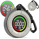 GasDoc DS-100PRO Portable CO & CO2 Detector for Travel, 4-in-1 Magnetic Carbon Monoxide and Carbon Dioxide Detector, Audible & Visual Alarm, 3-Day Standby, CO & CO2 Monitor for Home, Tent, RV