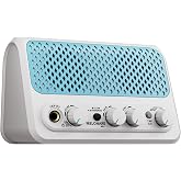 10W Rechargeable Mini Electric Guitar Amp w/ 30 Rhythms MELONARE MA-1 | Portable Beginner Practice Amp, Tap Tempo, Clean/Drive Tones, Reverb Control, BT 5.3, 6-7H Playtime, USB Charging, Home/Dorm