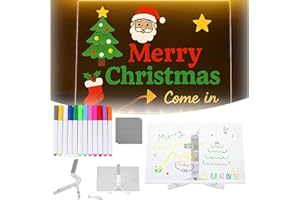 Lumilite Planche à dessin LED – Planche à gribouiller LED, 3 styles – Tableau d'écriture effaçable en acrylique avec support 