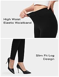 AFITNE Women's Yoga Dress Pants Skinny Pull On Work