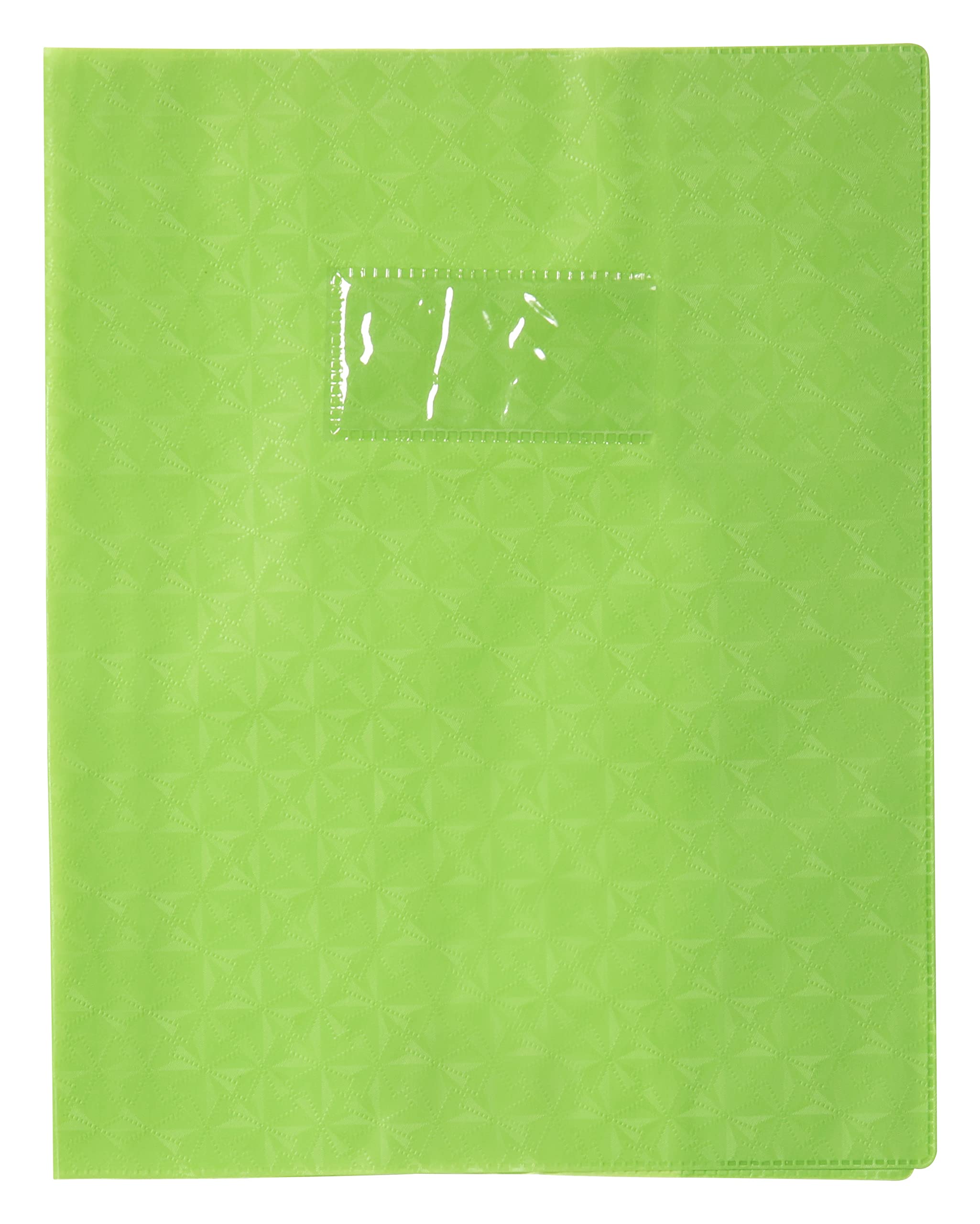 Calligrapher 72025C - Clear Grain Diamond Notebook Protector - Dimensions: 17x22 cm - 18/100th with Label Holder - Opaque PVC - Manufactured in France