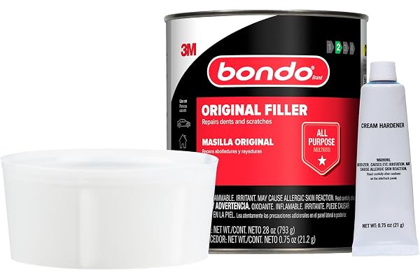 Bondo Body Filler, Original Formula for Fast, Easy Repair & Restoration for your Vehicle, 00262, Filler 1.57 lb and Hardener 0.75 oz, 1 Can