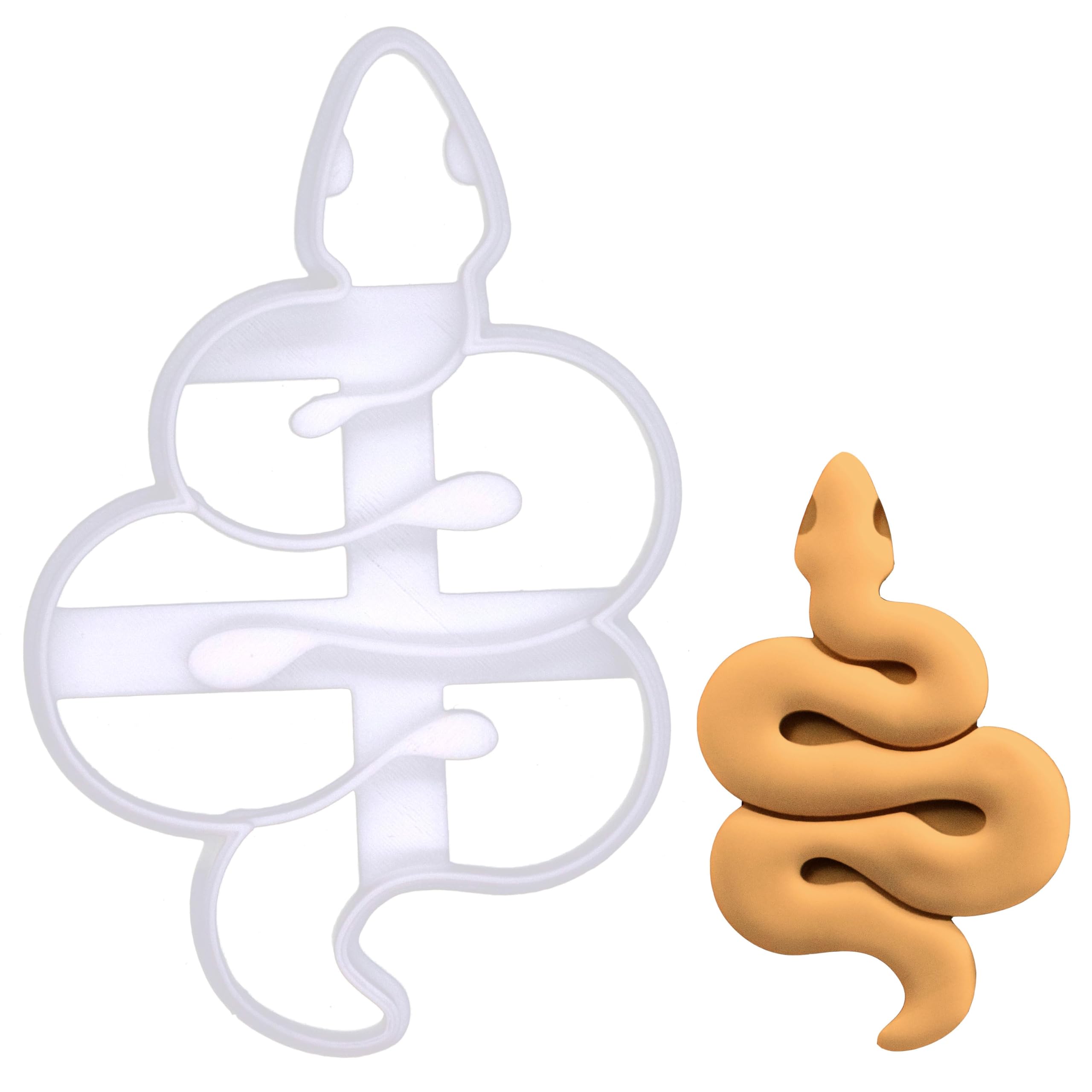 BAKERLOGY Slithering Snake Cookie Cutter - Detailed Biscuit Cutter Design for Baking and Crafts, Ideal on Fondant, Dough, Clay