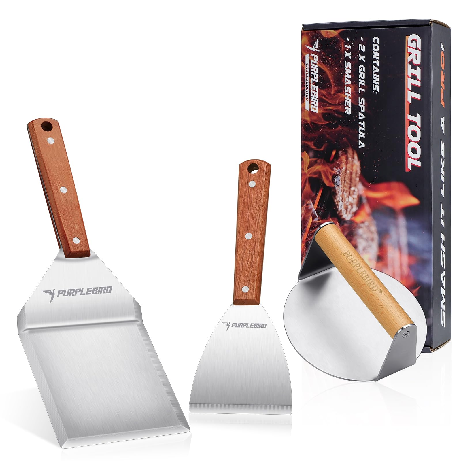 Mua PURPLEBIRD Burger Set (3Piece) Stainless Steel Including Burger