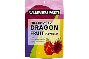 Wilderness Poets Freeze Dried Dragon Fruit Powder - Pink Pitaya (Pitahaya) 3.5 Ounce