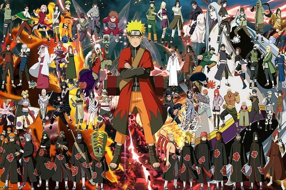 JHWJJ Adult Puzzle Classic Jigsaw Puzzle 1000 Piece DIY Anime Naruto Modern Home Decor Festival Gift Wall Art 75X50Cm