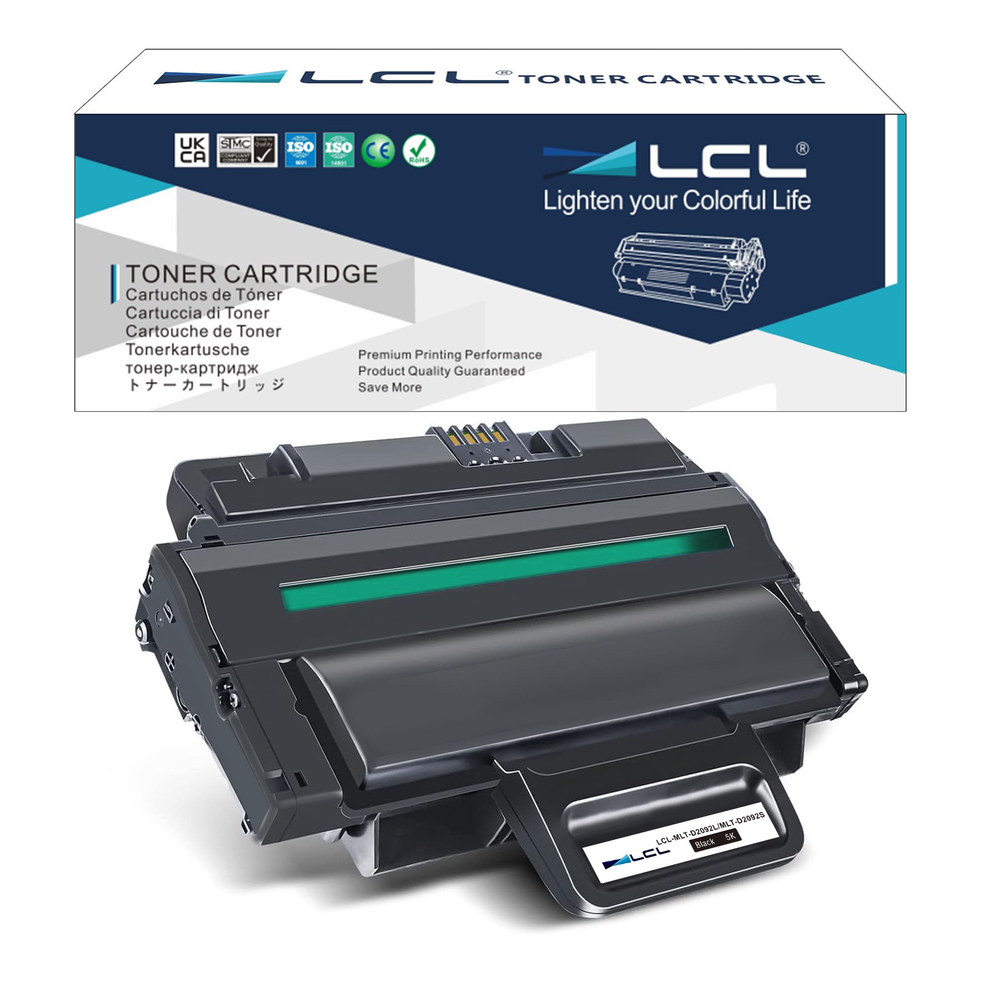 LCL Compatible Toner Cartridge MLT-D2092L MLT-D2092S 5000 pages (1 Black) Replacement for Samsung SCX-4824 SCX-4824FN 4825 4826 SCX-4826FN 4828 SCX-4828FN ML-2855 ML-2855ND 2853