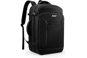 Pritent Travel Backpack for Women/Men,Waterproof Carry On Backpack with Laptop Compartment,Travel Essentials Backpack for Traveling,Business Hiking,Casual,Gym(Dark black)