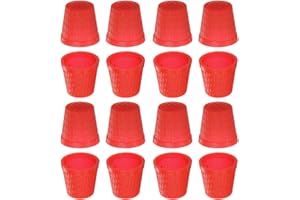 HARFINGTON 50pcs Sewing Thimble Plastic Sewing Thimble Finger Protector Finger Shield Fingertip Quilting Craft Embroidery Acc