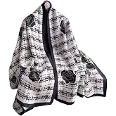 FairyCity Womens oversized Luxury Silk Scarf Long Satin Scarf Lightweight Fashion Shawl Wrap