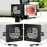 Aluminum RV Bumper End Cap, 4-Inch Square | American Flag-Shaped Vent Holes, Travel Trailers Camper Accessories, Fits Camper Bumper, Sewer Hose Storage Cap