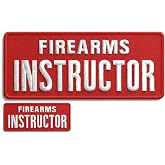 Moordyses Embroidered Firearms Instructor Novelty Patches for Costume Vest Backpacks Jackets and Cap &mdash; Set of 2 Small 2"x5" and Large 4"x10" Hook and Loop on Back