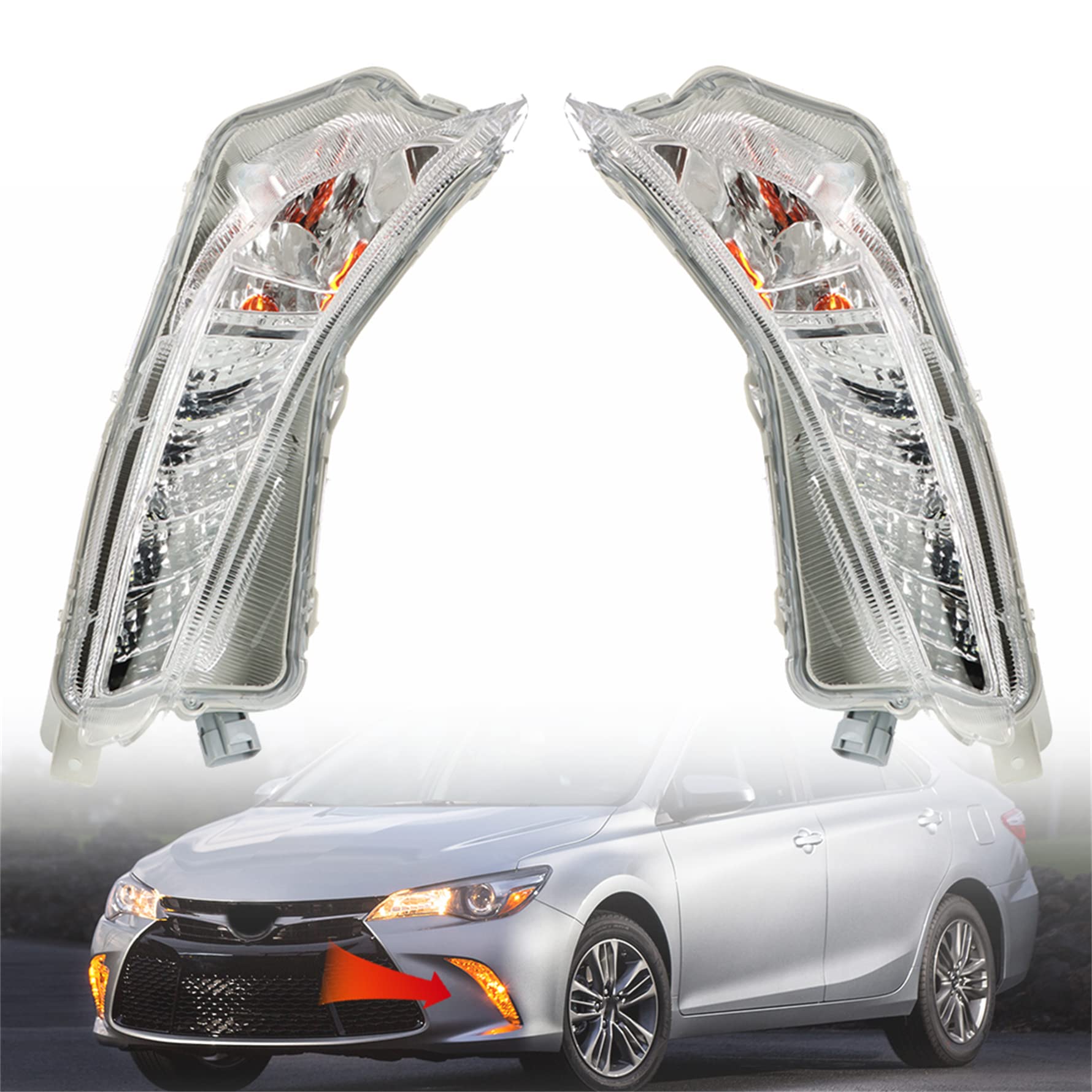 Photo 1 of munirater 1 Pair Daytime Running Fog Lamps Replacement for 2015-2017 Camry Left and Right Side Fog Lights