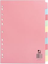 Q-Connect 10-Part Subject Divider A4 Multicoloured, Blank Tabs, 160gsm view 1