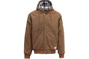 BOCOMAL FR Jacket Insulated Flame Resistant Duck Hooded Coat Outwear&Vest Light Water Repellent and Oil Resistant.