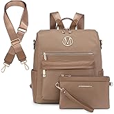 MKP COLLECTION Women Nylon Backpack Purse Convertible Large Ladies Designer Rucksack Travel Shoulder Bags Handbag 2PCS