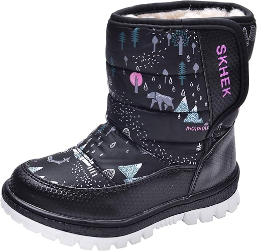 Amazon Skeblo 男の子 女の子 スノーブーツ ショートブーツ キッズ ブーツ 可愛い スキー 雪遊び おしゃれ 履きやすい やわらかい 防水 保温 冬用靴 Skeblo ブーツ