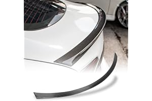 AeroBon Real Carbon Fiber Trunk Spoiler Compatible with 2012-2023 Tesla Model S Spoiler (Long Style)