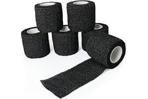 XGNG 6Rolls Black No-Cut Tape Cut Resistant Tape Adherent Wrap Tape for Wood Carving and Whittling