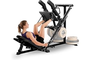 TackView 45° Leg Press & Hack-Squat Combo, Plate-Storage Ready – Home-Gym Power Station for Quads, Hams, Glutes & Calves