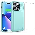 Battery Case for iPhone 14 Pro (6.1 Inch), [2024 Upgraded] Ultra-Slim 7200mAh Portable Extended Charger Case Cover Rechargeable Battery Pack for iPhone 14Pro Charging Case (Green)