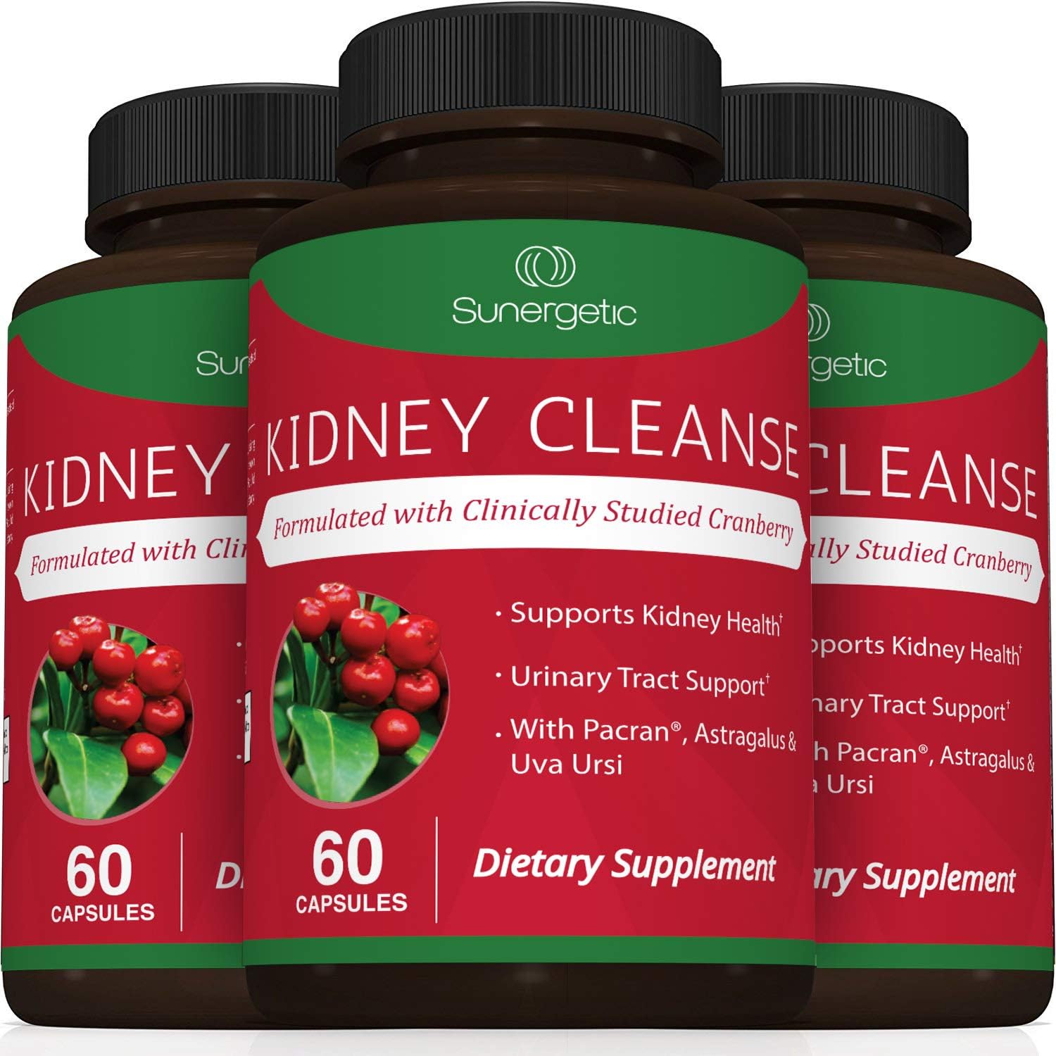 Premium Kidney Cleanse Supplement – Powerful Kidney Support Formula with Cranberry Extract Helps Support Healthy Kidneys & Urinary Tract Support– 60 Vegetarian Capsules: Health & Personal Care