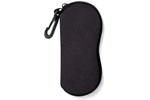 ZAXMEY Sunglasses Soft Case with Carabiner Ultra Light Neoprene Zipper Glasses Case