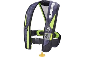 BLUESTORM Atmos 40 Automatic/Manual Inflatable PFD Life Jacket for Adults | US Coast Guard (USCG) Approved Life Vest