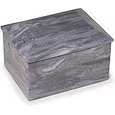 Bey-Berk Deering Moments Marble Cremation Memorial Urn for Human Ashes Adult Size (Grey)