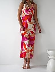 Women's 2025 Summer Satin Backless Elegant Dress