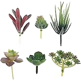 IMIKEYA 6pcs Simulated Succulents Artificial Plants for Outdoors Mini Fake Plants House Decorations for Home Decorative Faux Succulent unpotted Succulents Plants Fake Cactus Cacti Plants