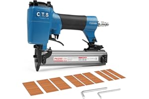 CTS P625C 23 Gauge Pin Nailer with 3000PCS Nails, Pneumatic Headless Pin Nail Gun with Safety Lock, Fits 1/2'' to 1'' (12 to 