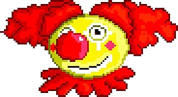 Amazon Com Scary Clown Pixelated 8 Bit Character Creepy Cartoon