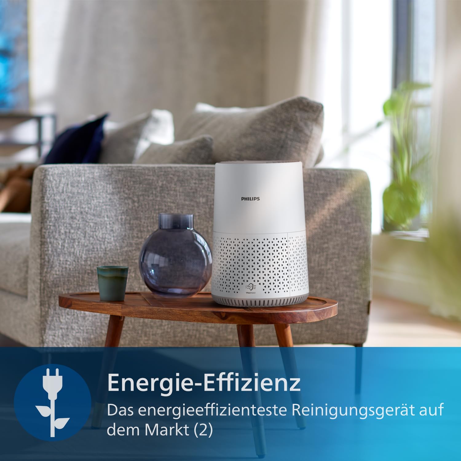 Philips Luftreiniger 600 Serie, Ultraleise und energieeffizient Für Allergiker, HEPA-Filter entfernt 99,97% der Schadstoffe, Für Räume bis zu 44m², App-gesteuert, Weiß (AC0650/10) 5