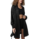 Lunya Washable Silk Robes for Women – Lightweight Short Robes with Pockets, Removable Belt & Interior Tie – Multiple Colors