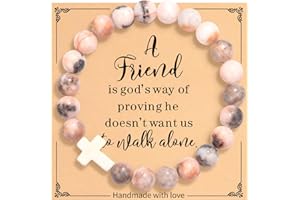 LAATUVA Christian Gifts for Women, Valentines Day Gifts for Her Cross Bracelet for Daughter/Granddaughter, Inspirational Religious Birthday Bracelet Gifts for Friends/Sister/Mom/Wife/Grandma/Godmother, Jesus Faith Jewelry for Women