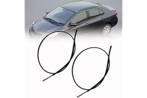 AOUTTUOA Roof Drip Molding Left+Right Side Compatible with Toyota Yaris Sedan 2007-2011 Roof Trim Molding # 7555152160 7555252140