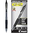 Pilot G2 Retractable Premium Gel Ink Roller Ball Pens, Fine Point, Black, 12-Pack (31020)