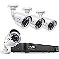 ZOSI H.265+ Full 1080p Home Security Camera System Outdoor Indoor, 5MP-Lite CCTV DVR 8 Channel and 4 x 1080p (2MP) Day Night 