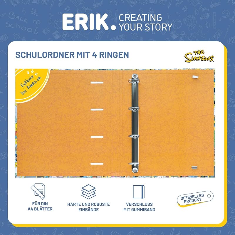 Die Simpsons Ringordner A4 4 Ringe Premium Fanartikel