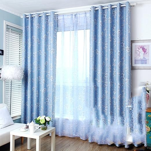 Amazon Com Qwasfcds Curtain Small Floral Curtain Living Room