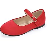 PANDANINJIA Girls Dress Shoes Flower Girl Ballet Pearl Flats Adela Wedding Party School for Toddler Little Kid