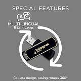 Integral Secure360 256GB USB Flash Drive 3.0 Encrypted Dual Partition view 4