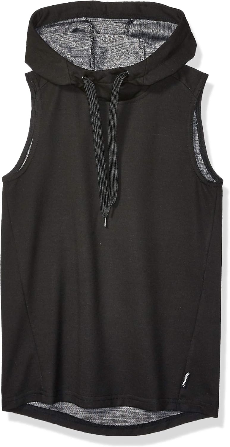 Jockey Boys' Soft Terry Sleeveless Training Hoodie: Clothing