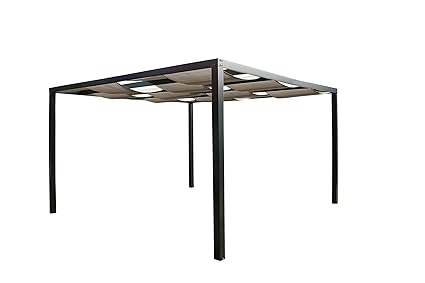 Leco Pavillon, Pergola Loft, lichtgrau, 300 x 365 x 1 cm, 14330114