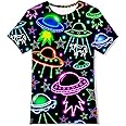 uideazone Boys Girls 3D Graphic Printed T-Shirt Crewneck Short Sleeve Tees 6-14 Years