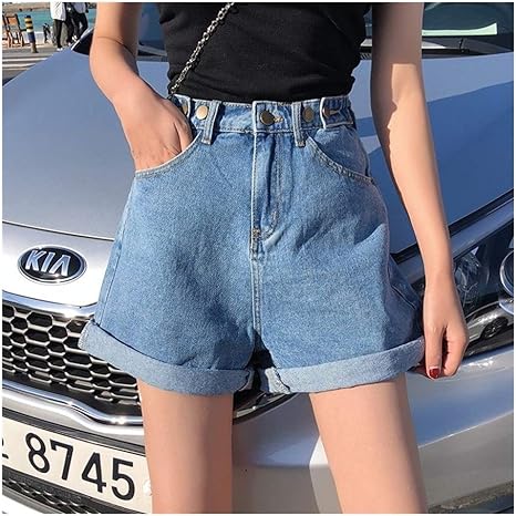 shorts altos de jean