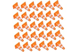 VICASKY 80pcs Mini Traffic Cones and Road Signs Plastic Construction Education Toys for Children Indoor Outdoor Traffic Learn